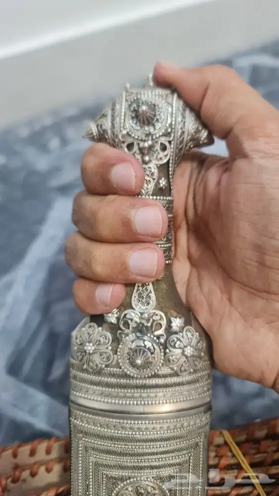 خنجر عمانيه سعيدية فضة مقاس كبير 4