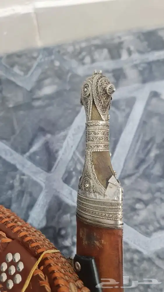 خنجر عمانيه سعيدية فضة مقاس كبير 5