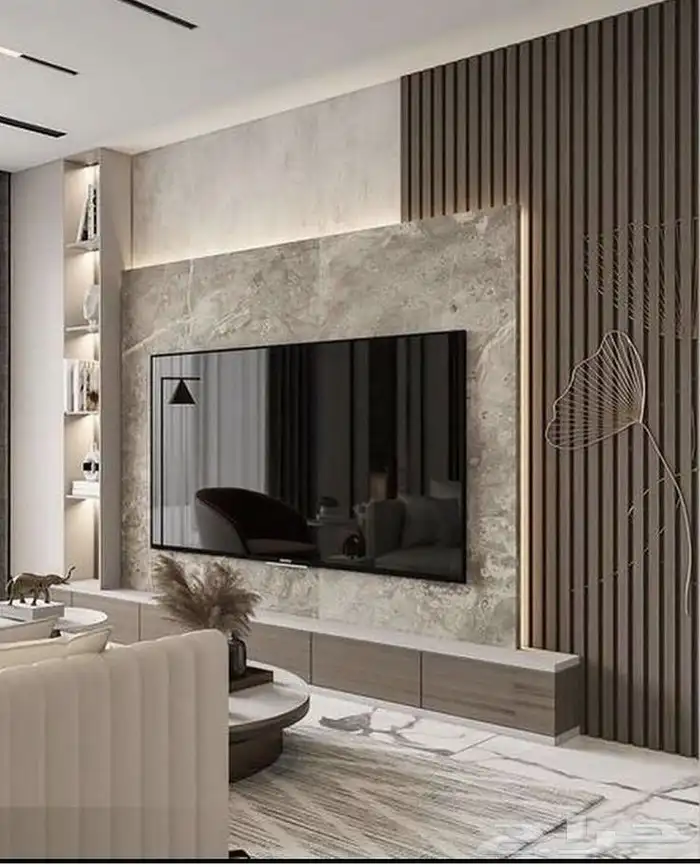 ديكورات شاشة شيبورت بديل رخام فوم نعلات ستاير ابواب جلد سحب 2