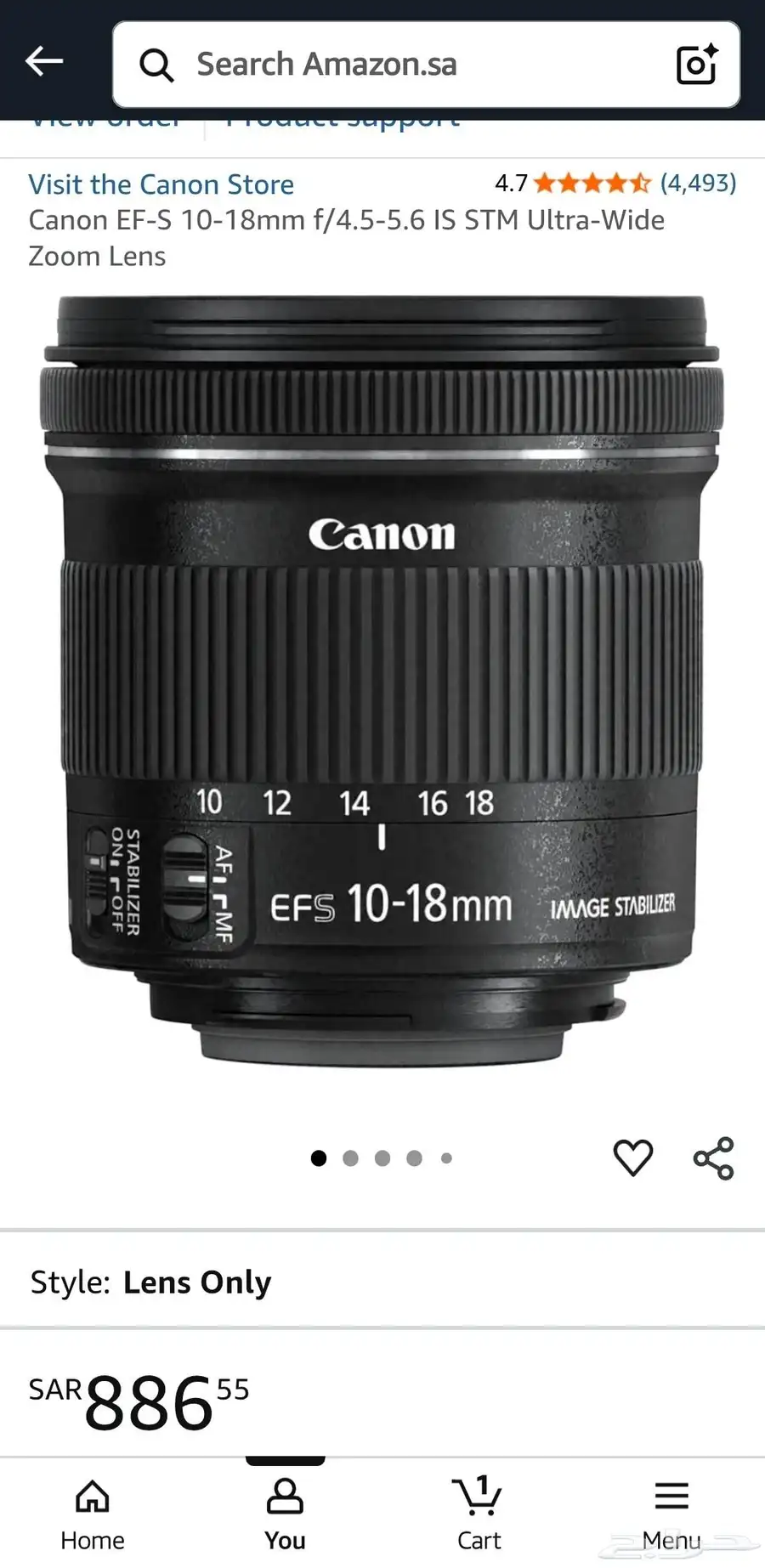 Canon M50 ii - Canon EF-S 10-18mm f4.5-5.6 - Canon EF 50mm index