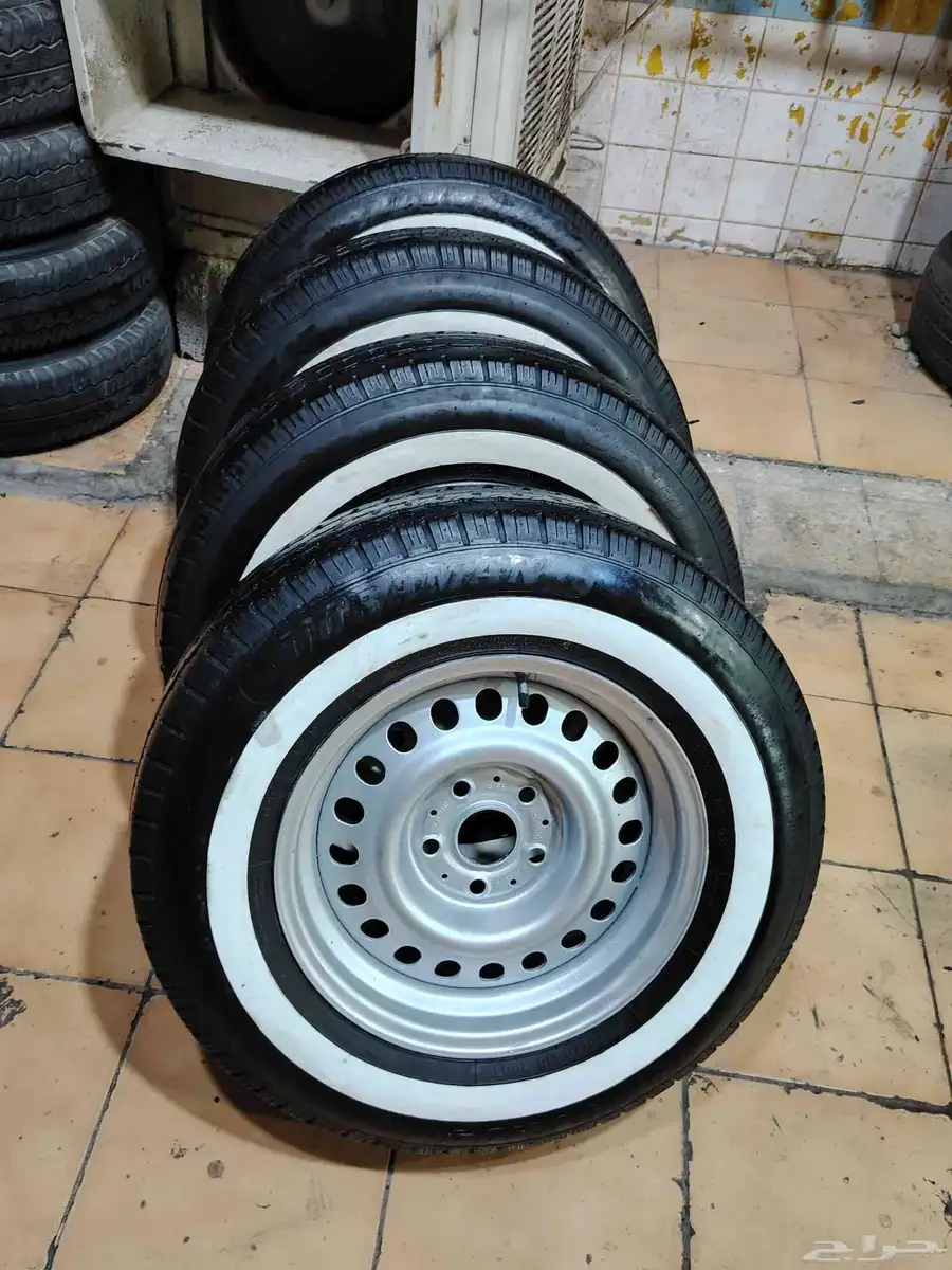 كفرات خط مع جنوط مرسيدس نظيفه مقاس 15 1