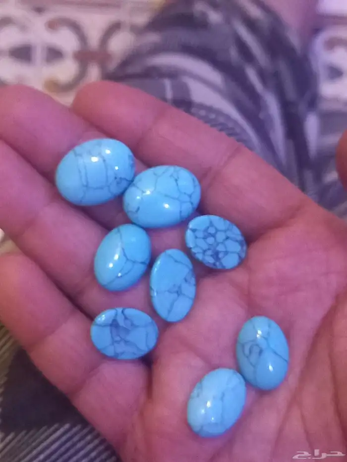 احجار فيروز ازرق طبيعي 0