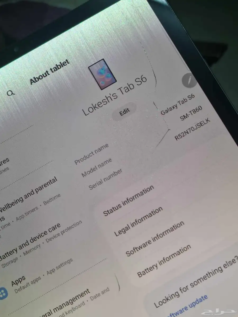 s6 tab samsung index