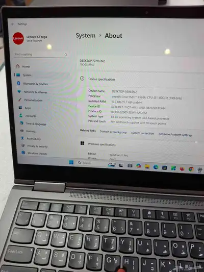 لابتوب لينوفو بحالة ممتازة 2 في 1 THINKPAD X1 yoga 8