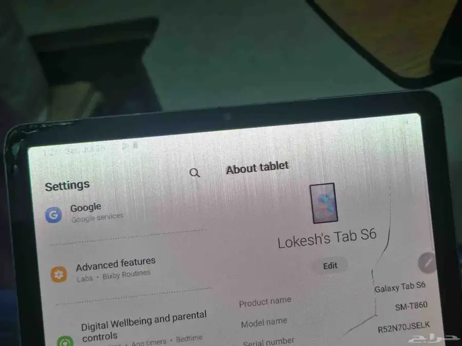 s6 tab samsung index