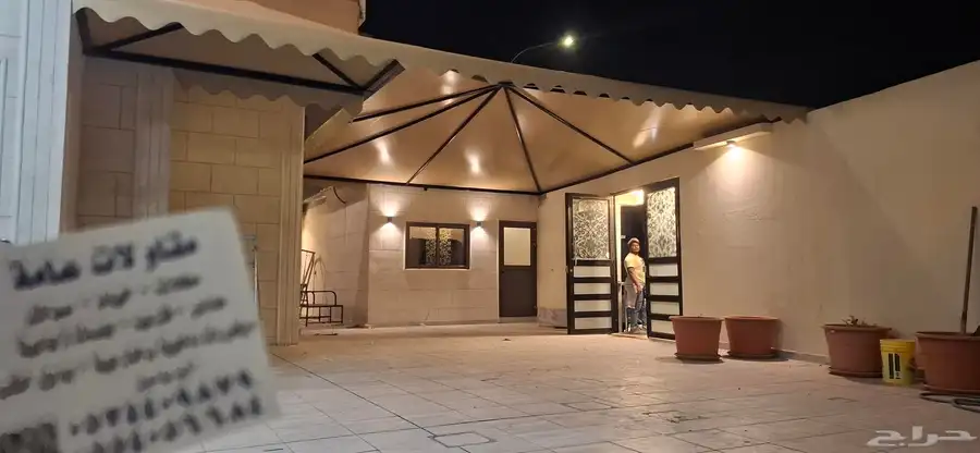 مضلات سواتر خيام برجولات هناجر جلسات خارجيه غرف زجاجيه 5