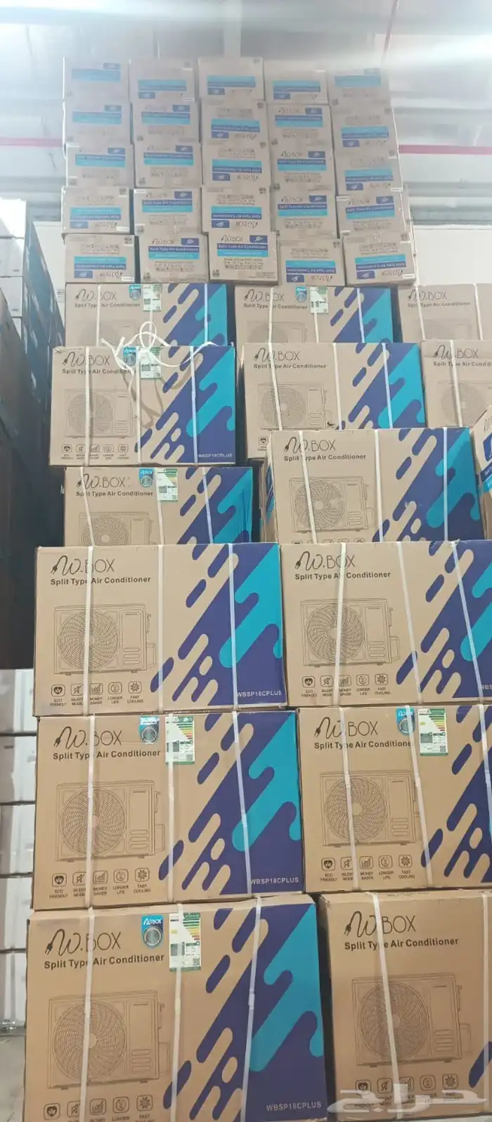 51 مكيفات سبليت وشباك جديدة بالكرتون سعر جمله 6