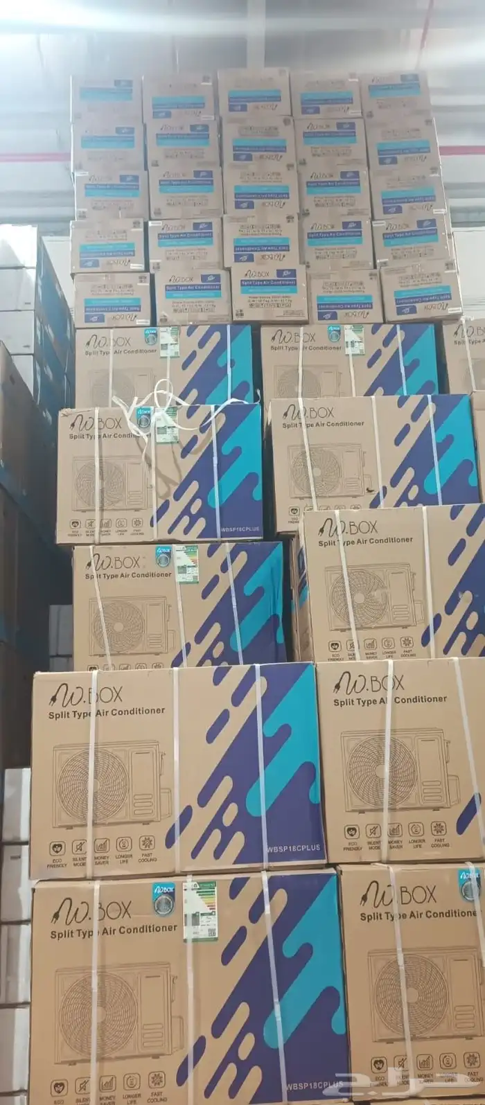 51 مكيفات سبليت وشباك جديدة بالكرتون سعر جمله 7