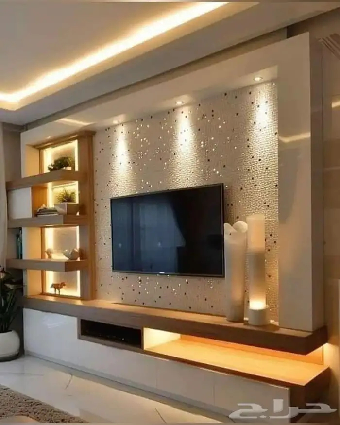 أحدث أنواع الديكورات الجبسيه الحديثة وبديل خشب وبديل رخام وش 7