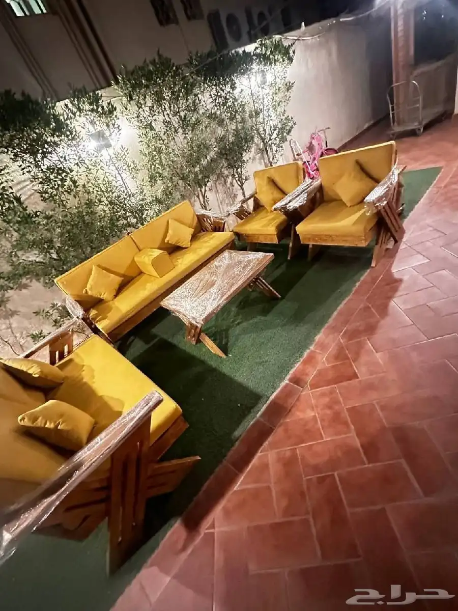 جلسات خشب خارجيه تفصيل وجاهزه حسب الطلب السعر1250 8