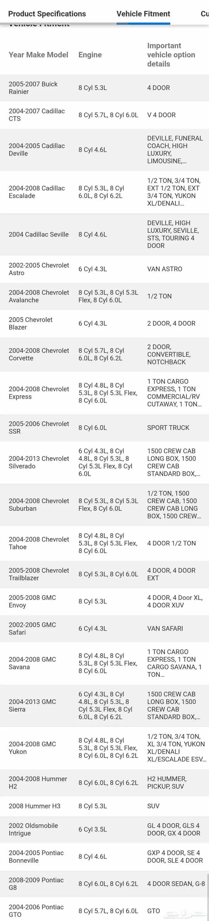 بلف تبخير PCV valve للجموس والشيفروليه 2