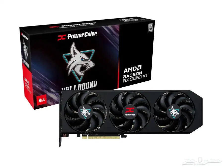 كرت شاشه 3 مراوح rx9060xt 8gb جديد بتغليفه للبيع 0