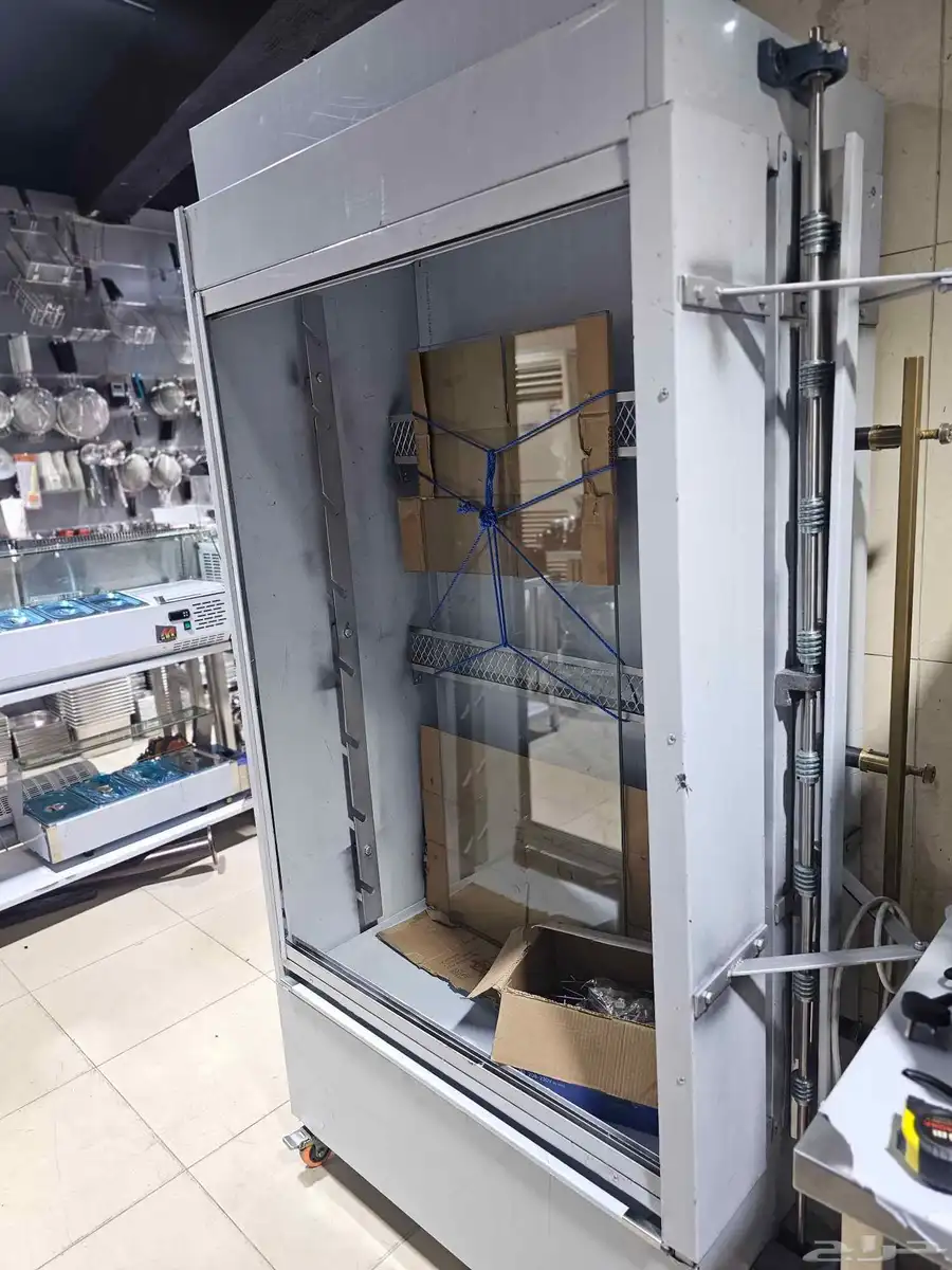 شوايات دجاج استيل واسياخ الشوايات والتروس والزجاج 1