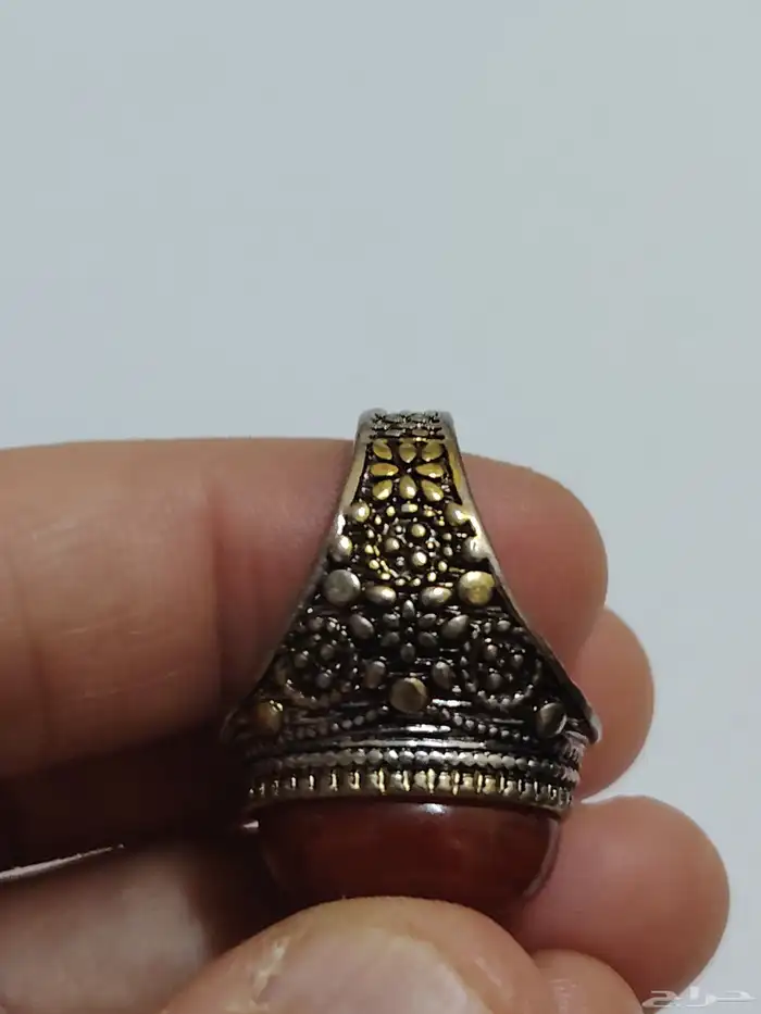 خاتم عقيق مشمشي 2
