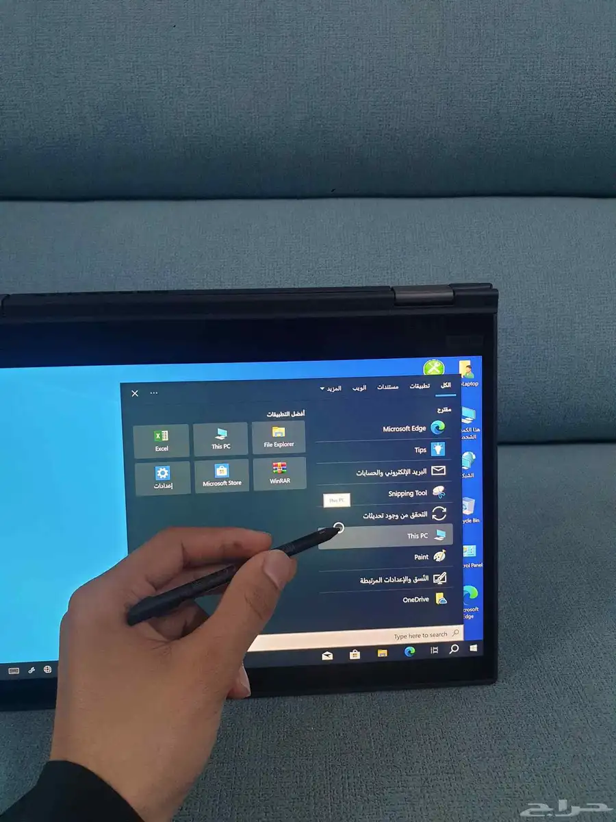 لابتوب لينوفو شاشة لمس قابل للطيء360درجة رام16هارد 522ssd 3
