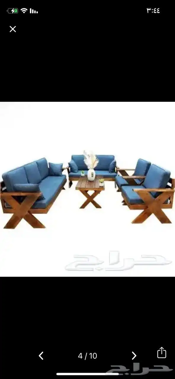 جلسات خاريجيه تقم 7اشخاص خشب حديد 3