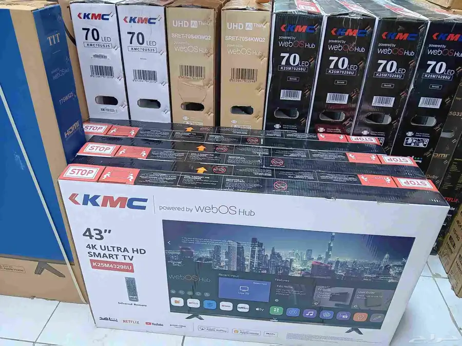 شاشه واي فاي 4k شاشات تلفزيون سمارت توصيل مجاني LED index