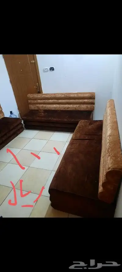 سرير حديد ومرتبة شبة جديد   كنب 2