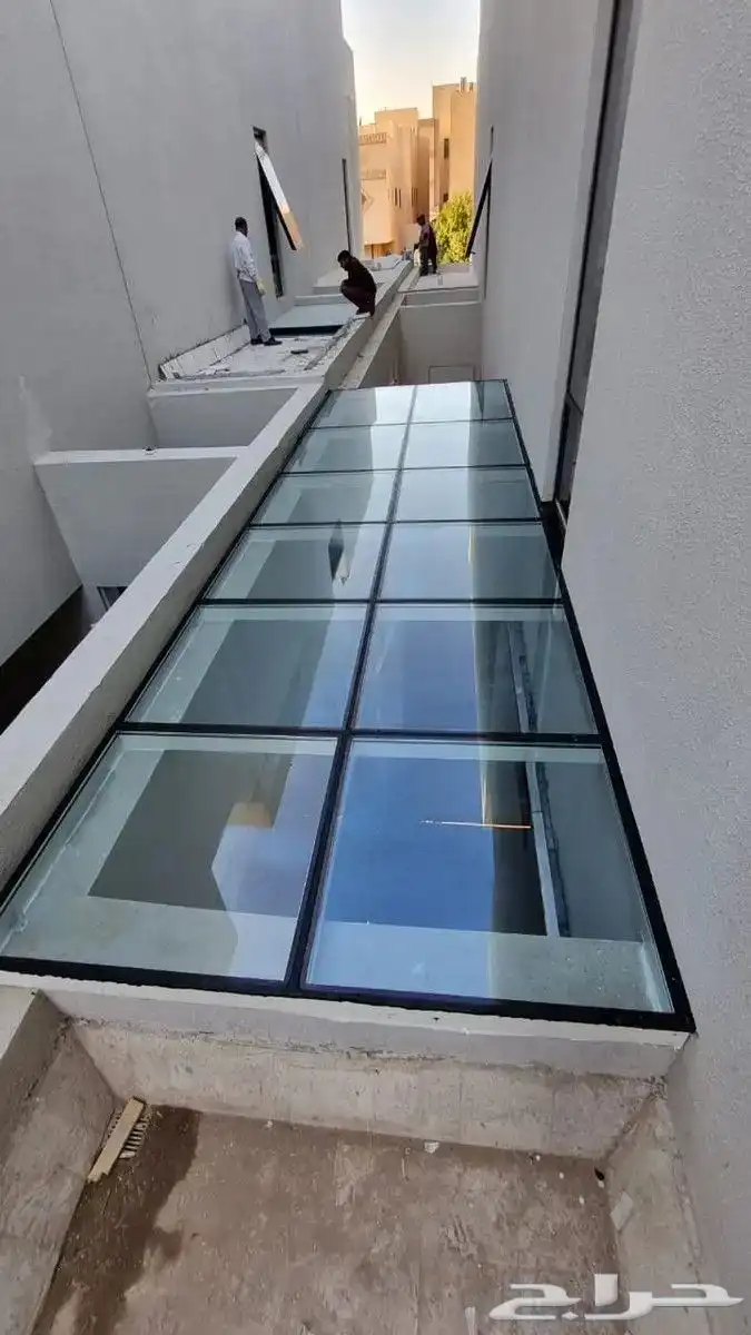 زجاج سكريت شبابيك سكاي لايت دربزين زجاج 4