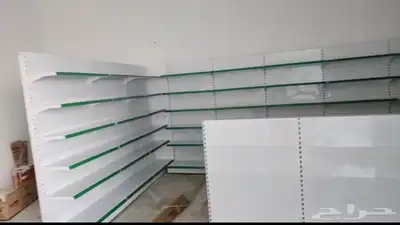 رفوف سوبر ماركت بقالةاستندات صيدلية خانات مستودع جديدومستخدم 7