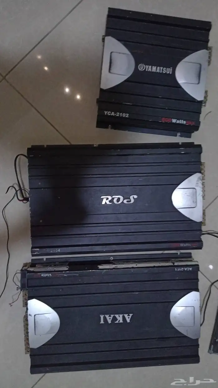 2 مضخم صوت سيارة أصلي 1200 واط و600 واط 4