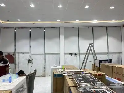 ستائر رول بلاك أوت ستاير كهربائية ستائر شرائح خشبية ومعدنيه 8