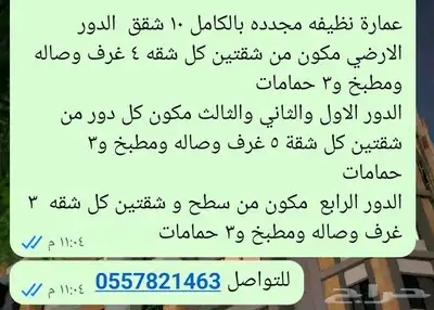 عمارة للبيع جدة حي النسيم .. 9