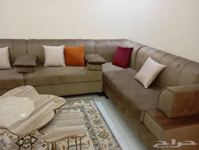 للبيع مجلس عربي كنب 4X5 بني.. 5