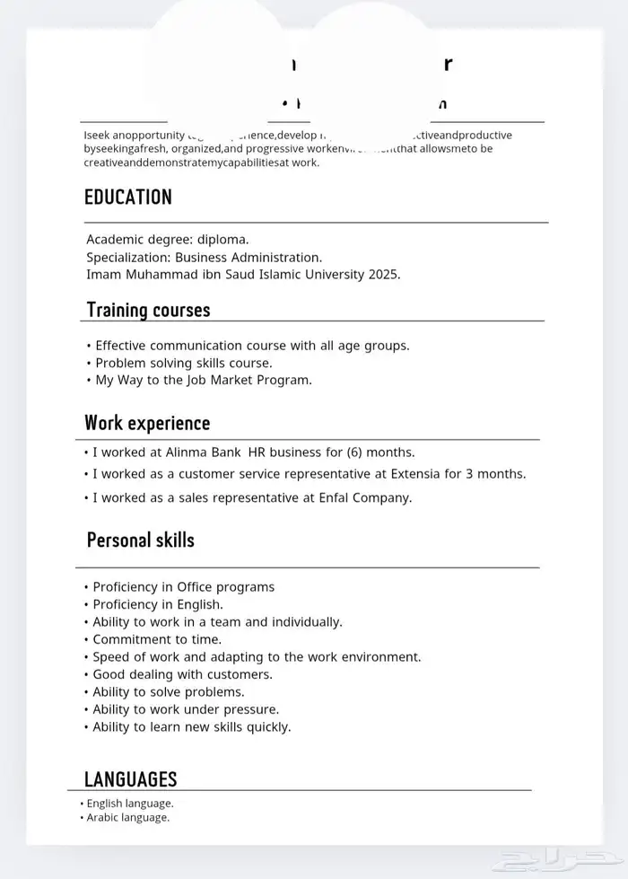 سيرة ذاتية CV 29