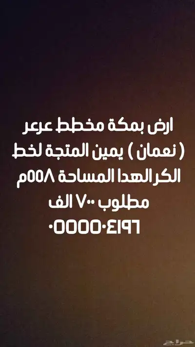 للبيع ارض 585م في مخطط عرعر نعمان 0