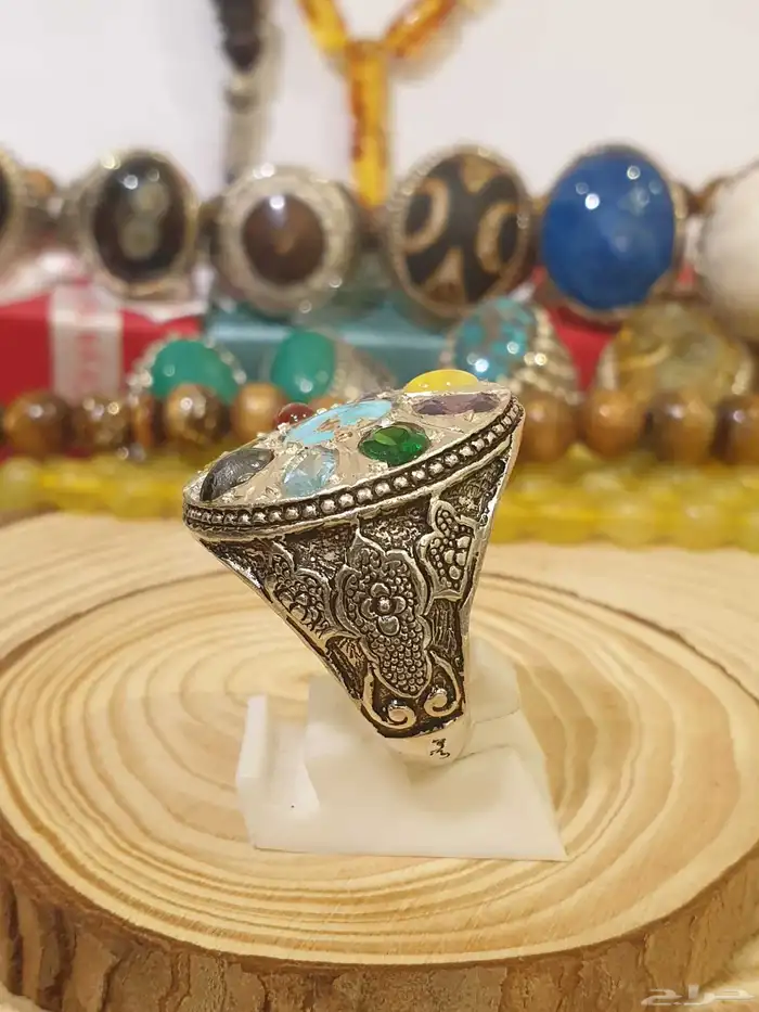 خاتم الحكمه فيروز نيشابوري مرصع ب احجار كريمه 9