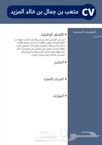 تصميم سيرة ذاتية سي في بنظام ATS 1