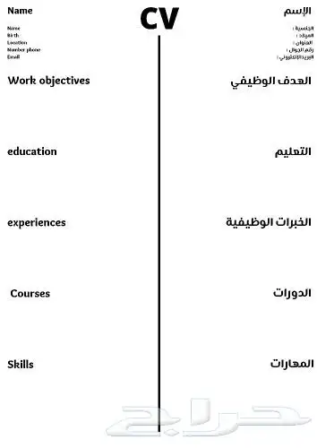 تصميم سيرة ذاتية سي في بنظام ATS 0