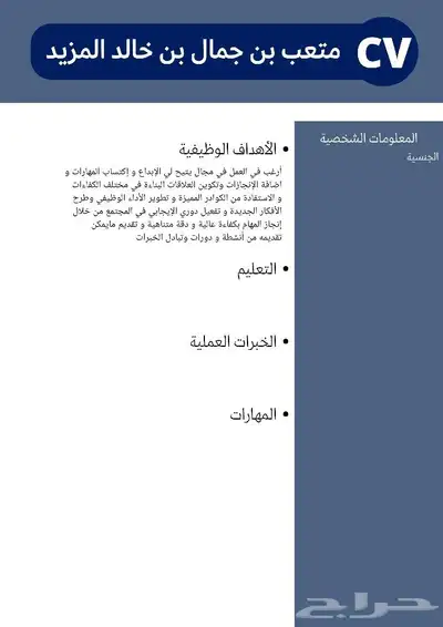 تصميم سيرة ذاتية سي في بنظام ATS 2