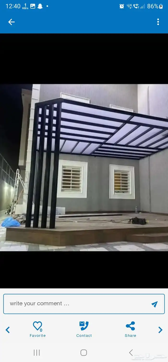 باب حديد مظلات ديكور دربزين 6