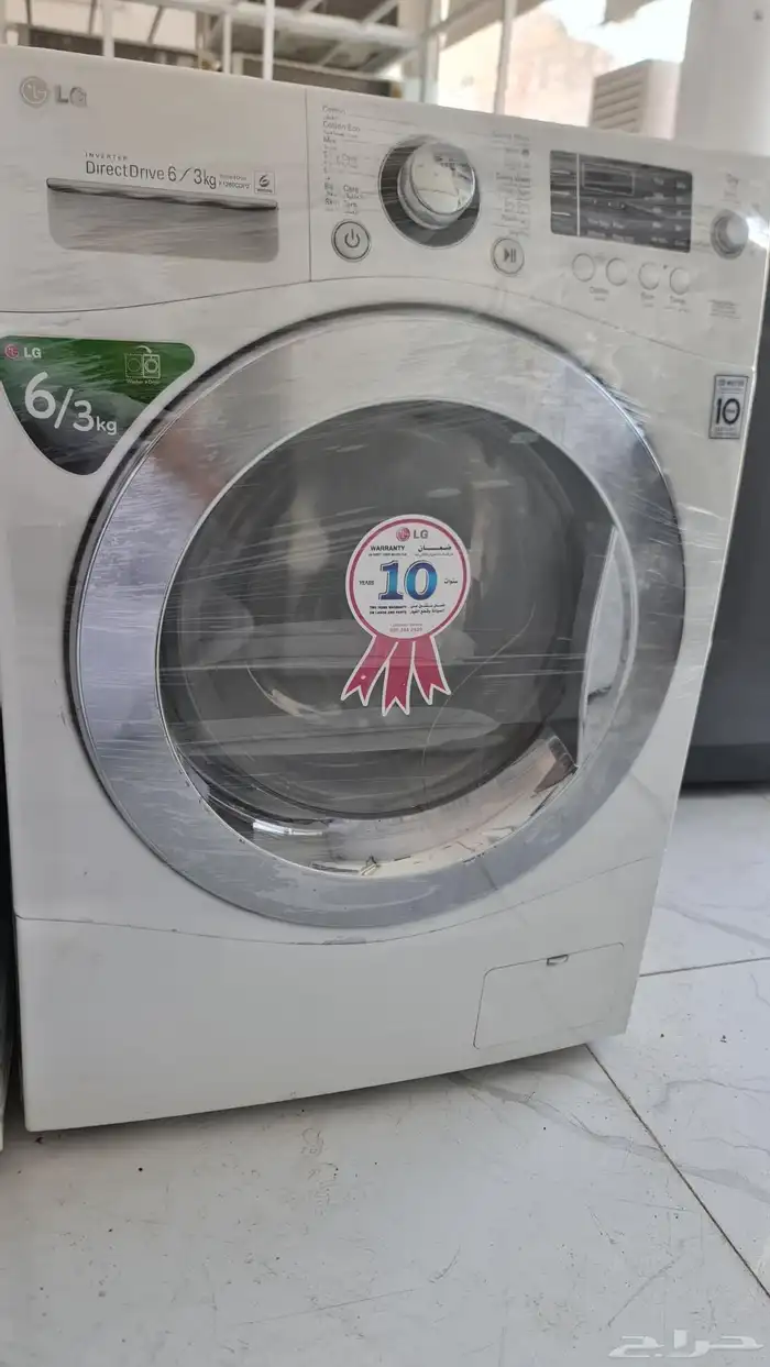 غسالة ال جي فتحة اماميه 6 ك مستخدم نظيف بسعر مغري 0