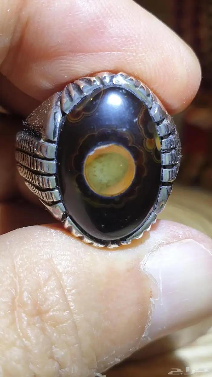 خاتم عقيق سليماني هندي كرزي عين نوادر 12