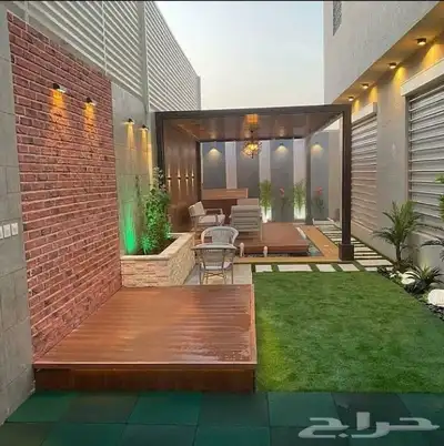 تنسيق.حدايق الطايف.مظلالت.جلست.عرف.زجاج.شلالت.عشب 2