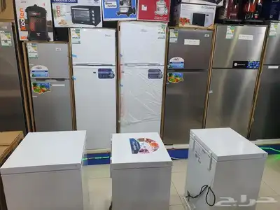 ثلاجات 3 قدم ثلاجة لون ابيض استيل ثلاجه باب بابين جديد زجاج 0