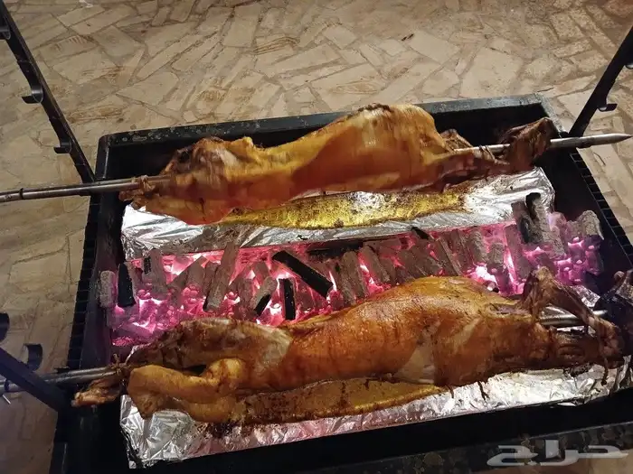 خروف الجمر من مزرعتنا  عند الطلب يتم تقديم   رز بشاور بالزب 8