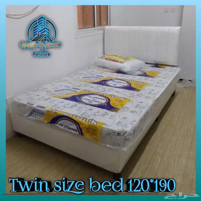 سرير نفر و نص مع المرتبه 190 120 0