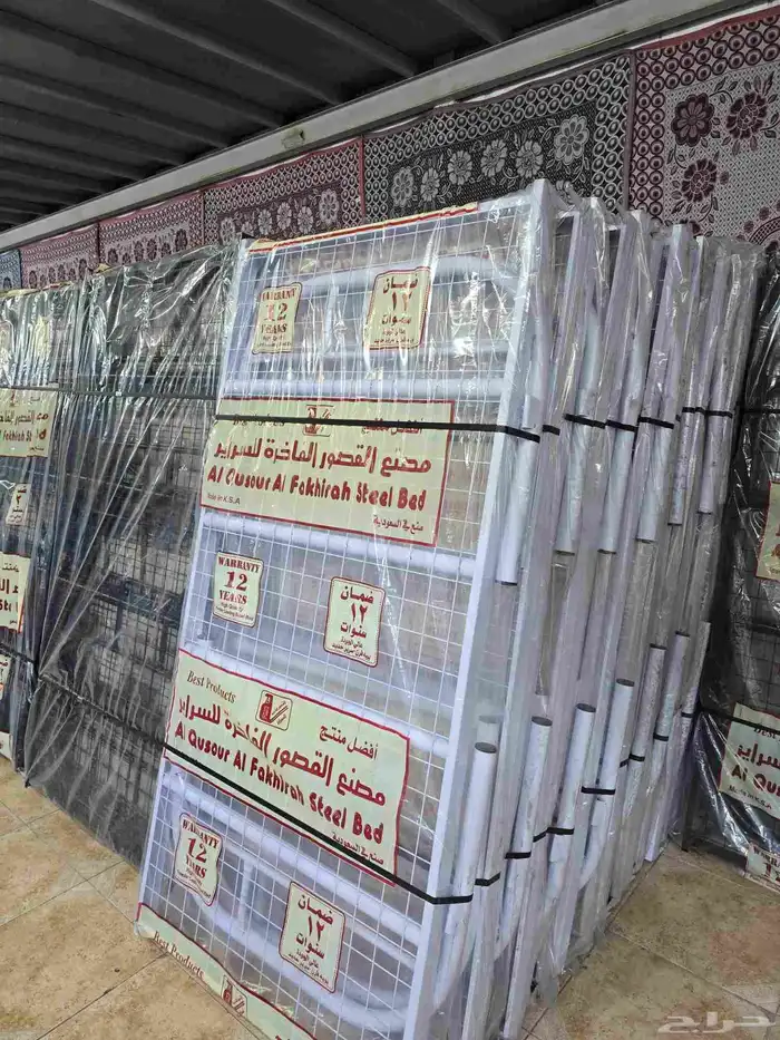 سرير حديد دورين دور واحد مرتبه بطانيه مخدة دولاب حديد 5