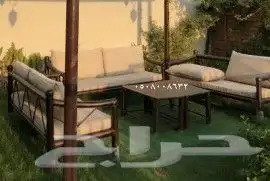 كراسي حديد خارجية جلسات مراكيز احواش استراحات 9