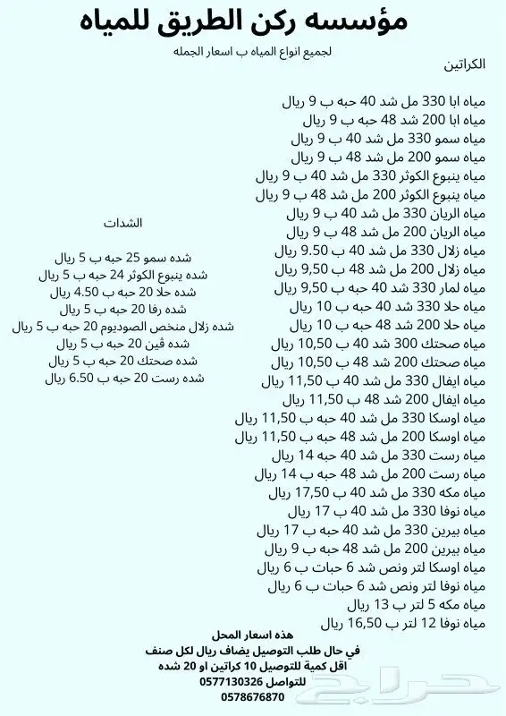 مياه شرب معباه بسعر مناسب 0