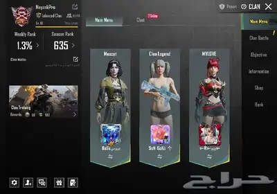 ايباد برو 2022 pro iPad مع حساب ببجي مستوى 81 مع كلان ماكس 20