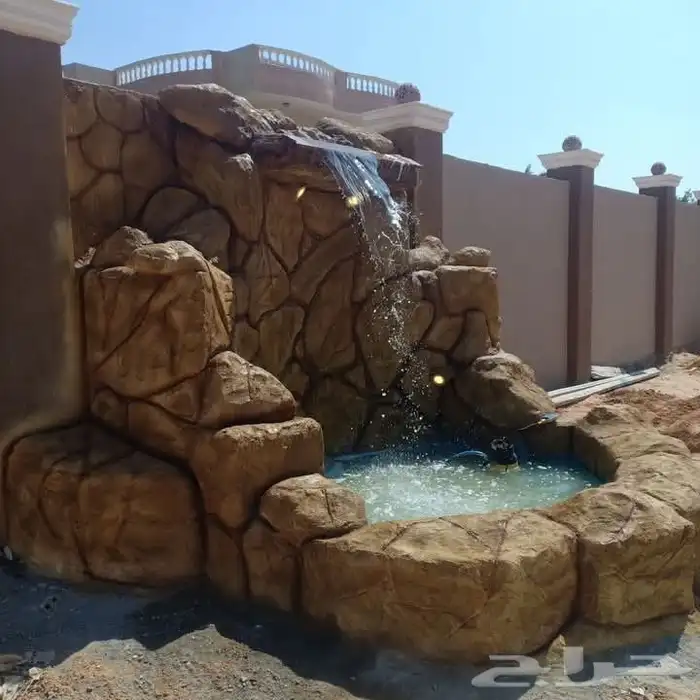 شلالات اندنيسي ونوفير مياه صخريه وجلاسات جزوع اشجار 4