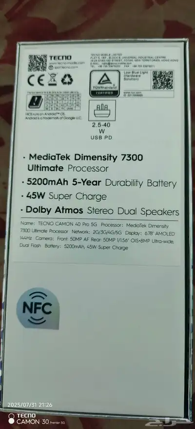 tecno camon 40 pro 1