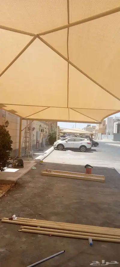 مظلات سيارات سواتر حديد سندويش بنل 5