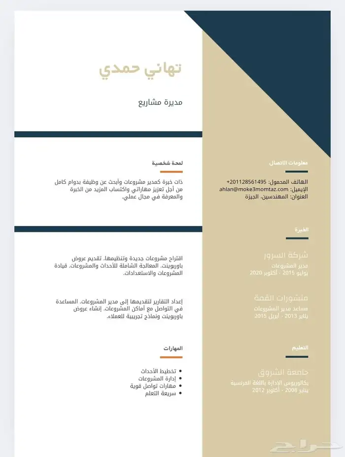 تصميم سي في احترافي سعر رمزي جدا 0