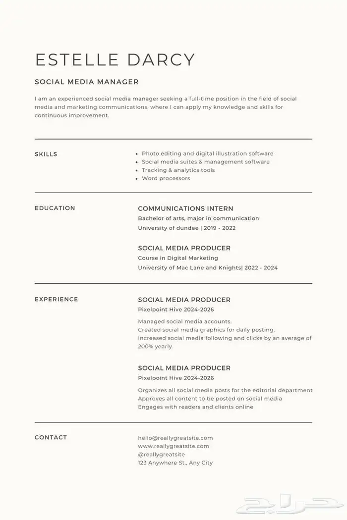 تصميم سي في احترافي سعر رمزي جدا 4